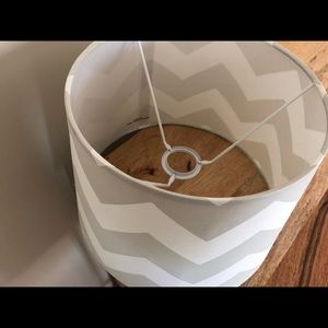 Gray chevron lampshade